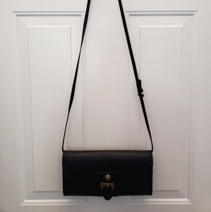 Anne Klein vintage black leather crossbody bag